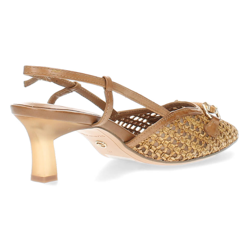 Cognac slingbacks