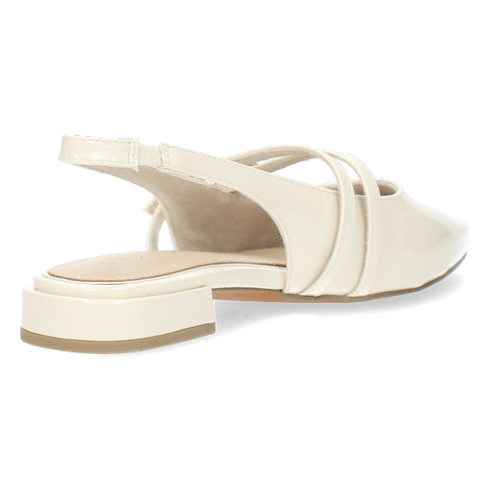 Crèmekleurige slingbacks