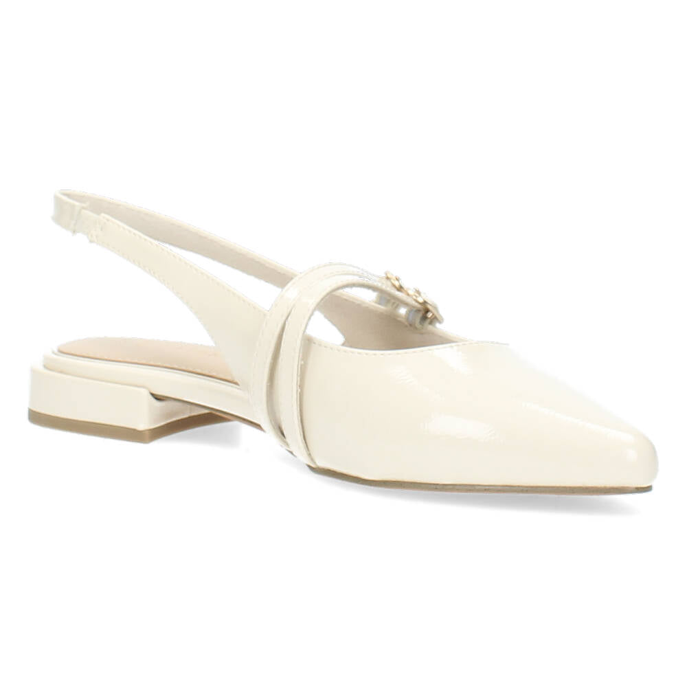 Crèmekleurige slingbacks
