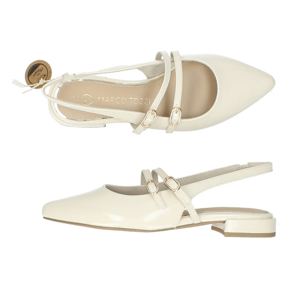 Crèmekleurige slingbacks