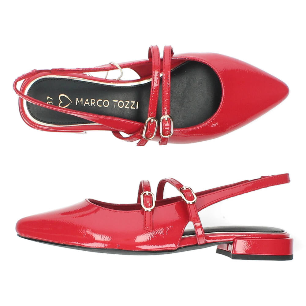 Rode slingbacks