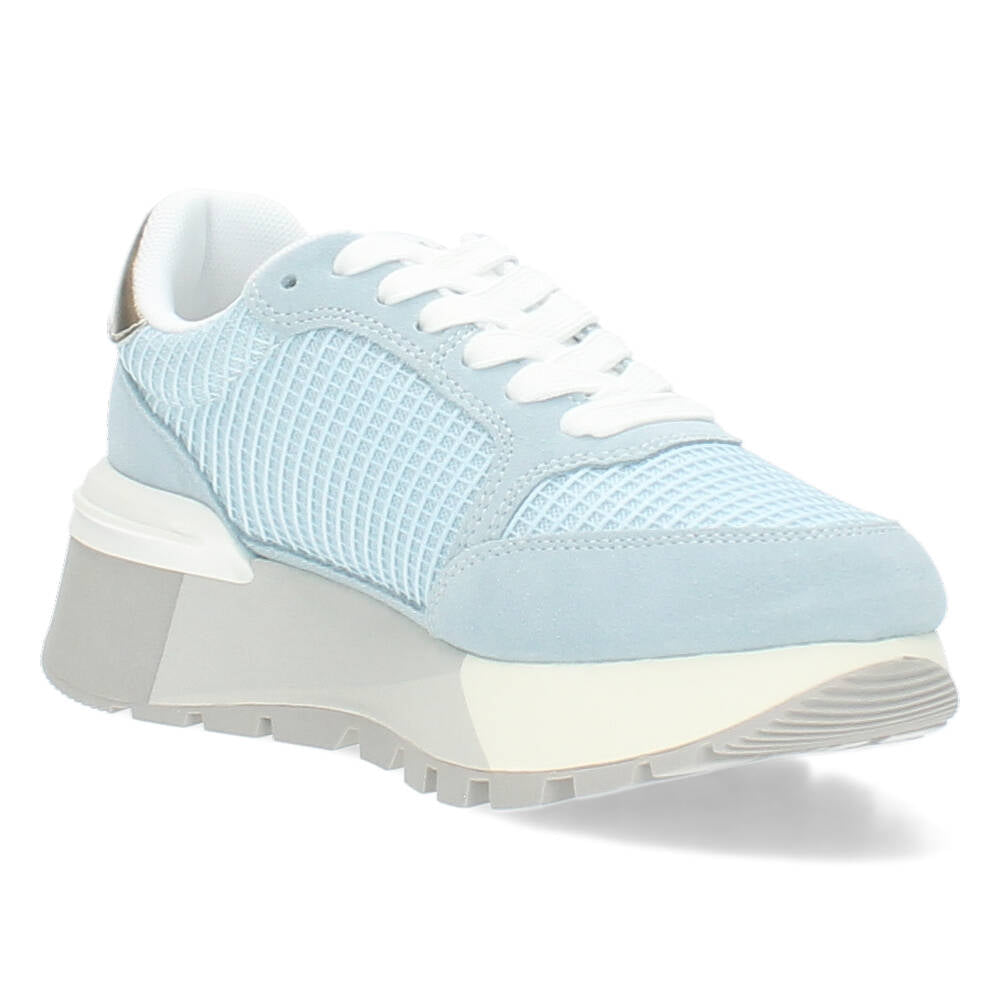 Lichtblauwe plateau sneakers