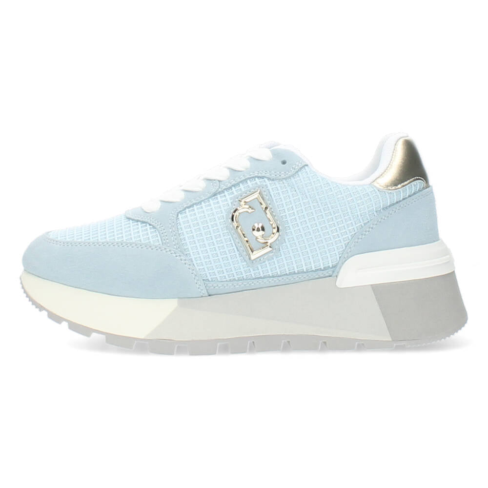Lichtblauwe plateau sneakers
