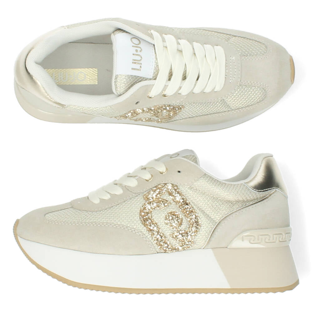 Beige plateau sneakers