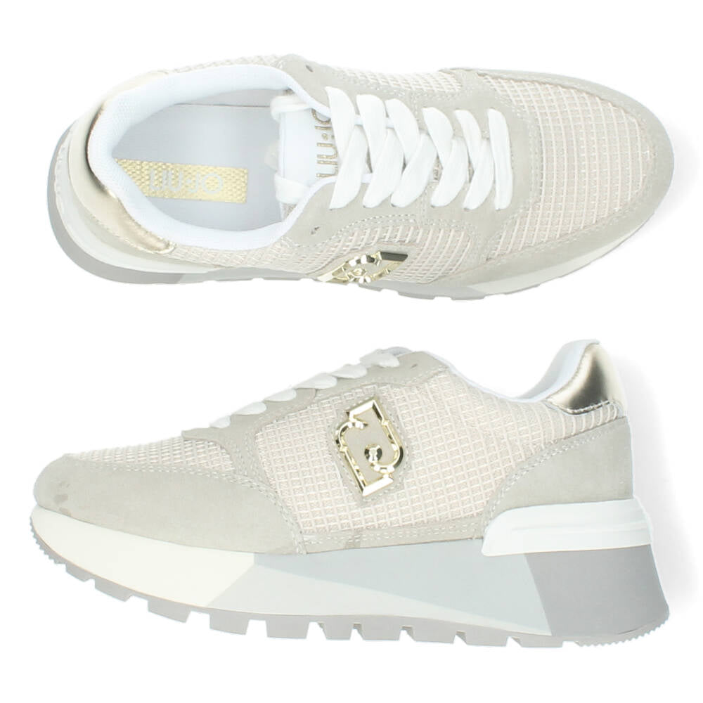 Beige plateau sneakers