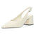Ecru slingbacks
