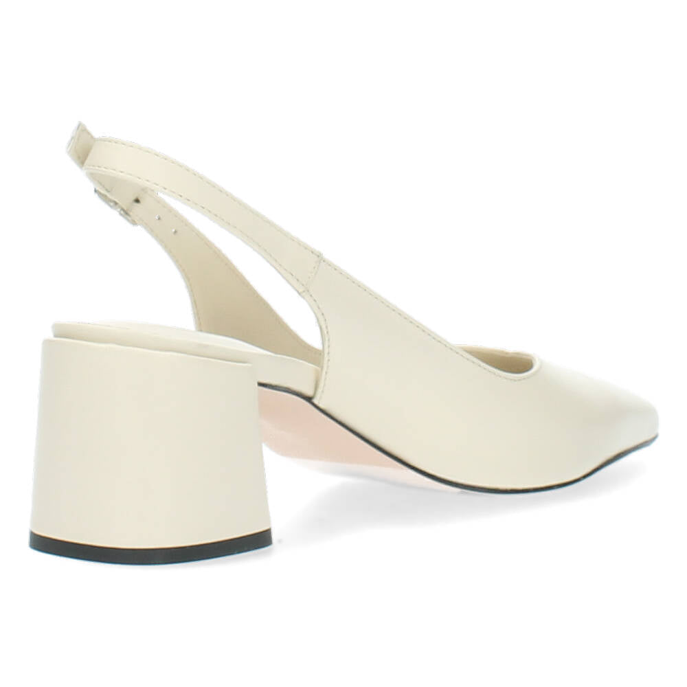 Ecru slingbacks