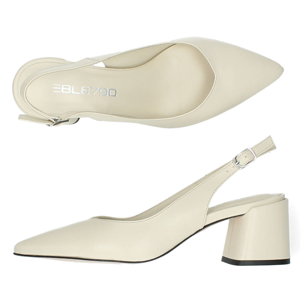 Ecru slingbacks