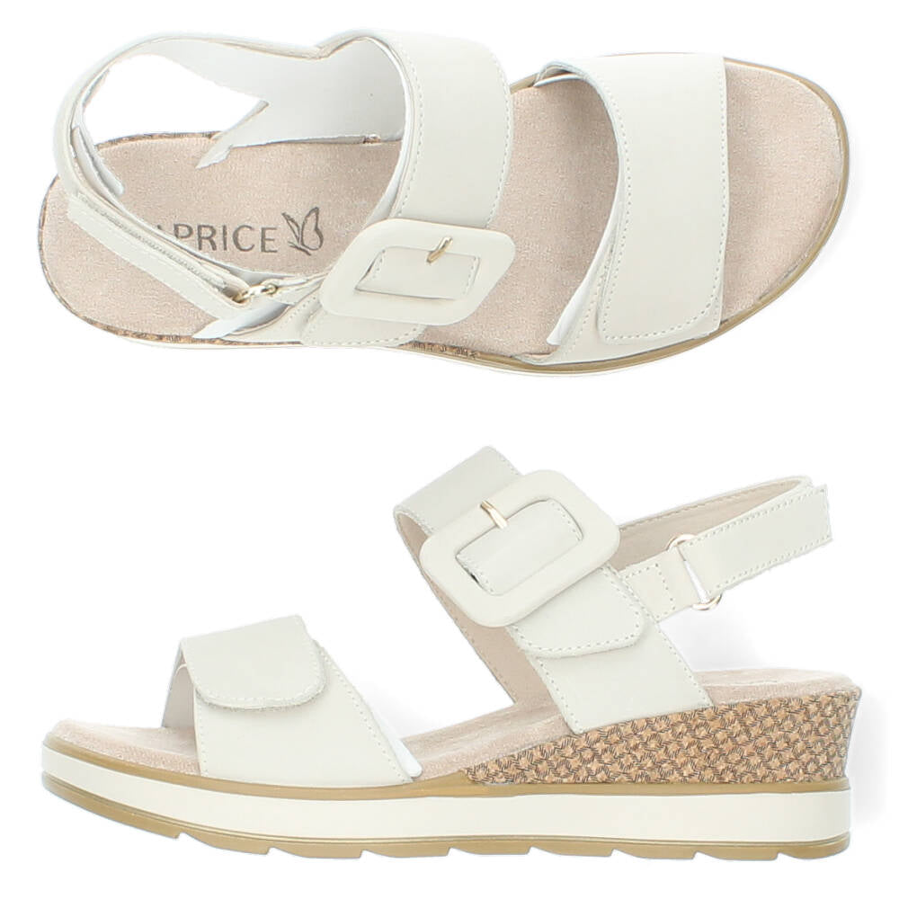 Ecru sandalen