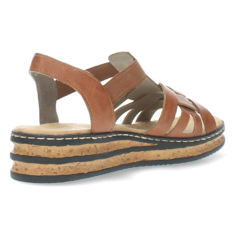 Cognac sandalen