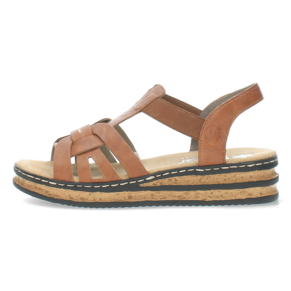 Cognac sandalen