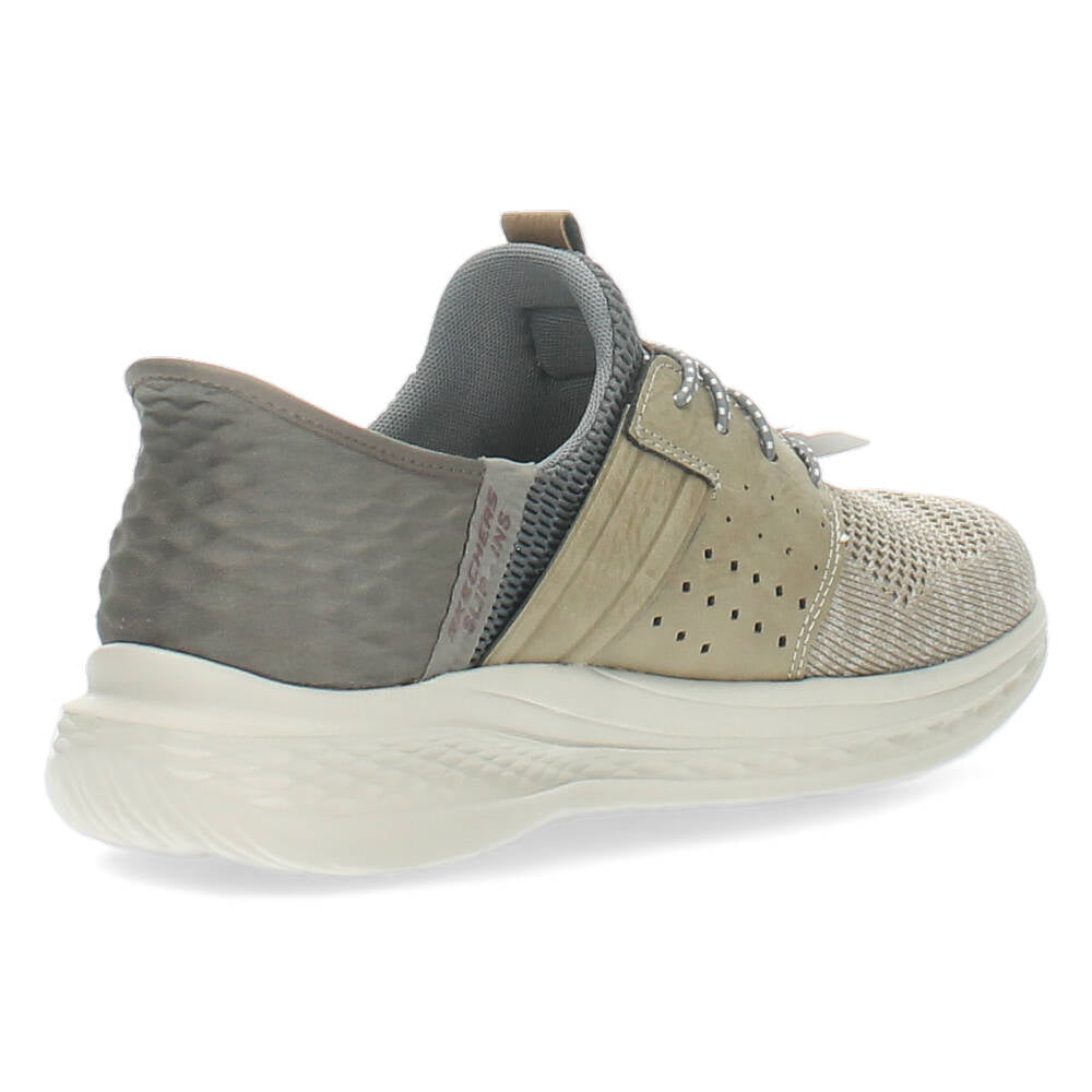 Taupe slip ons
