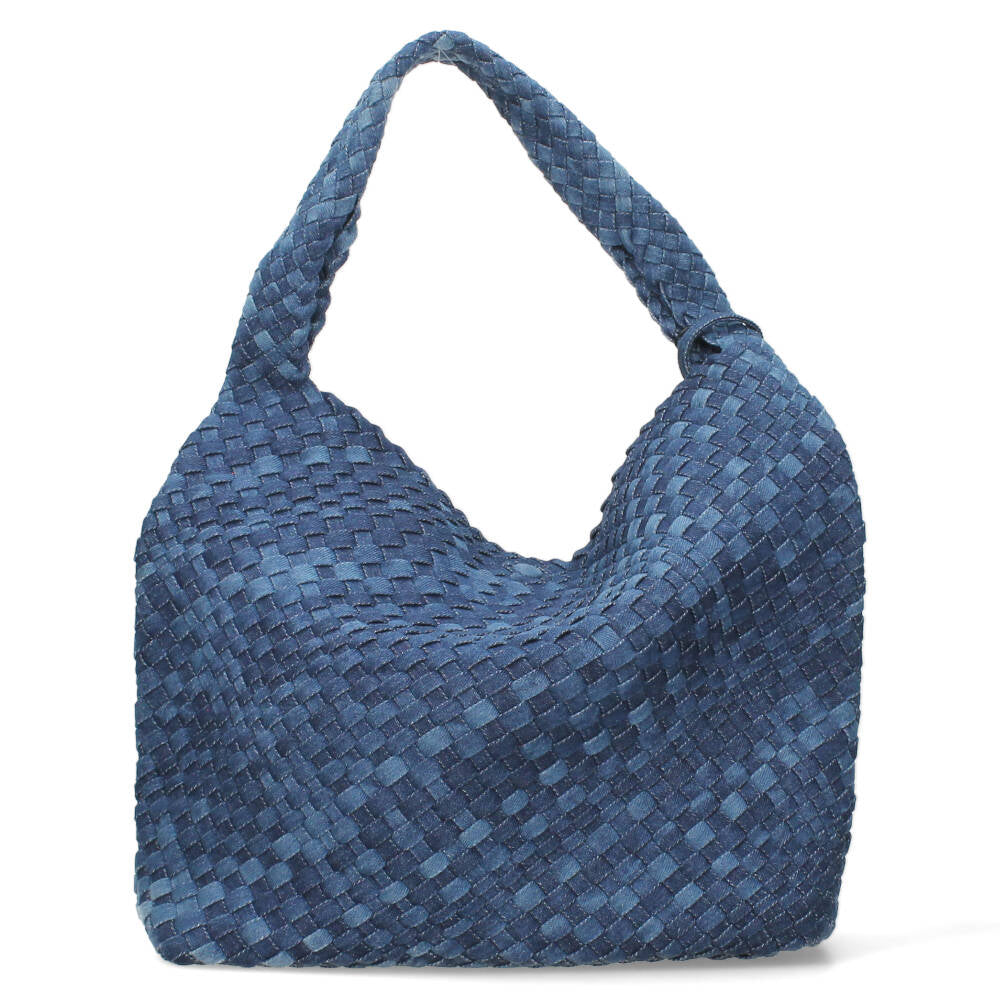 Jeansblauwe shopper