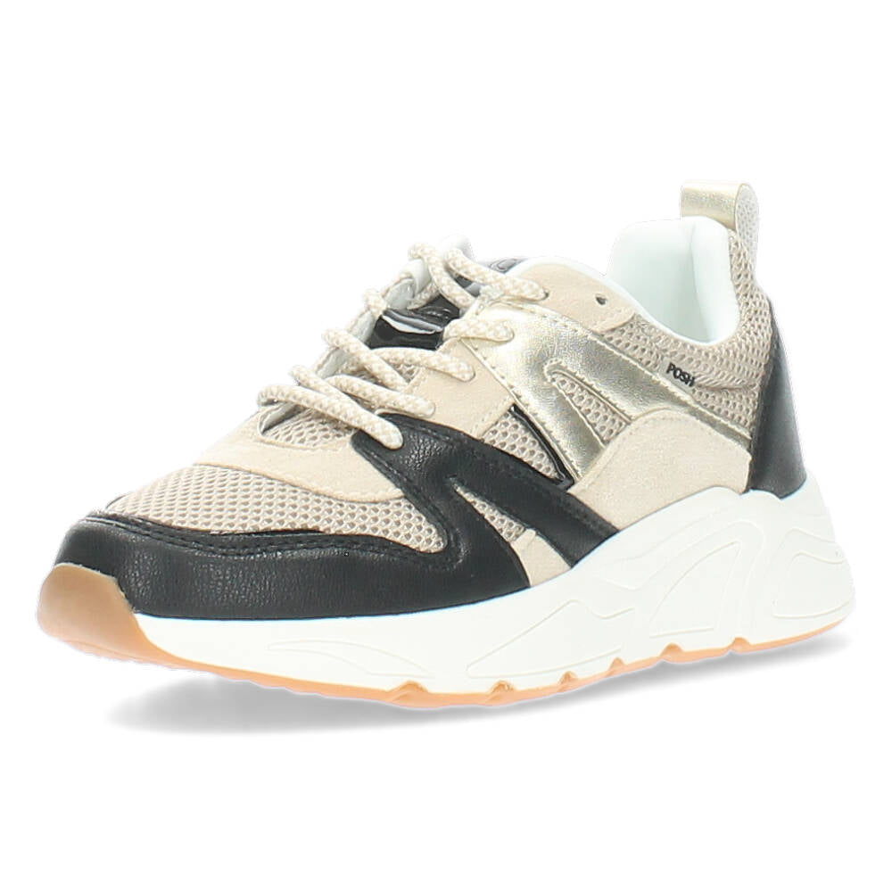 Zwarte/Beige sneakers