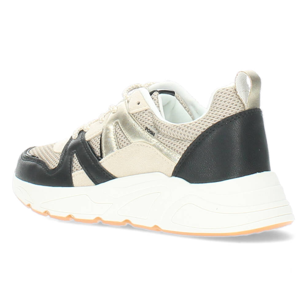 Zwarte/Beige sneakers