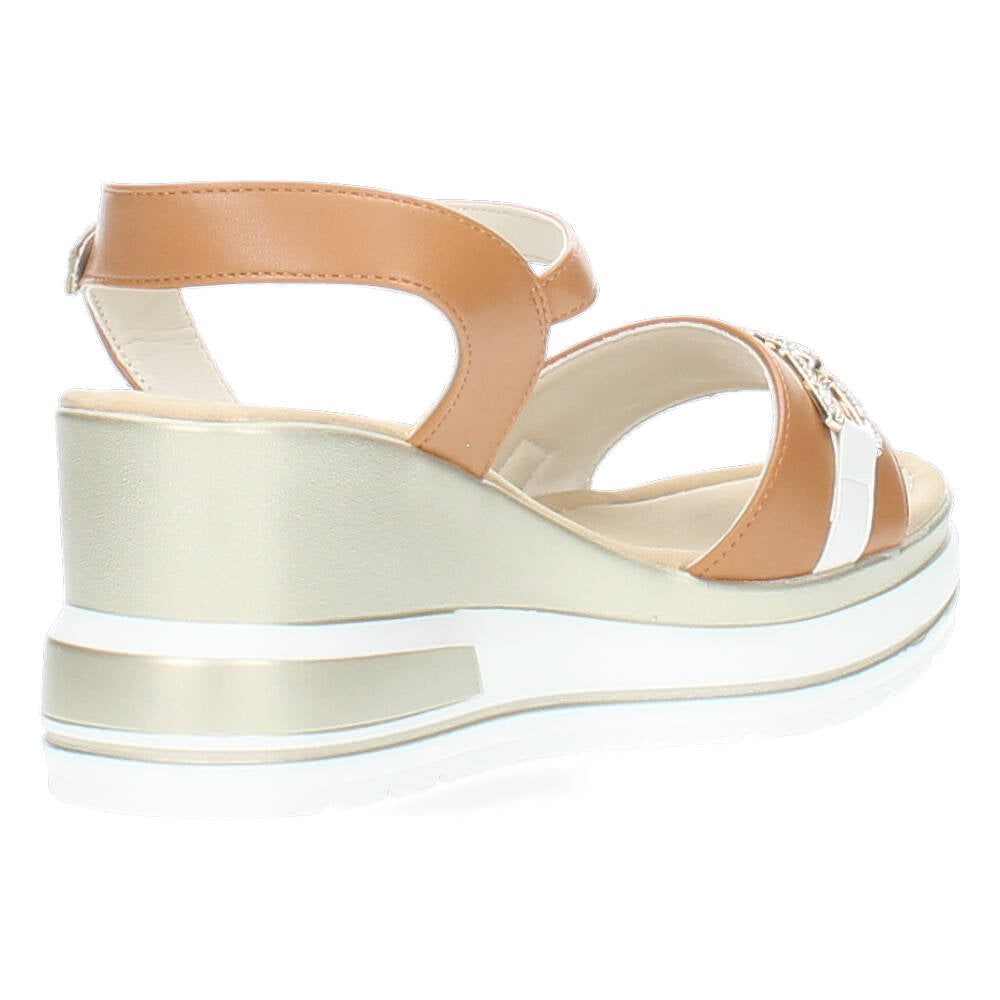 Cognac sandalen