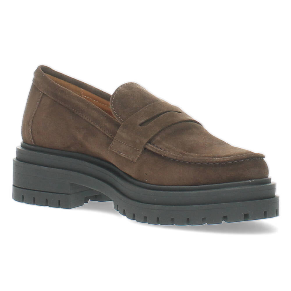 Donkerbruine mocassins