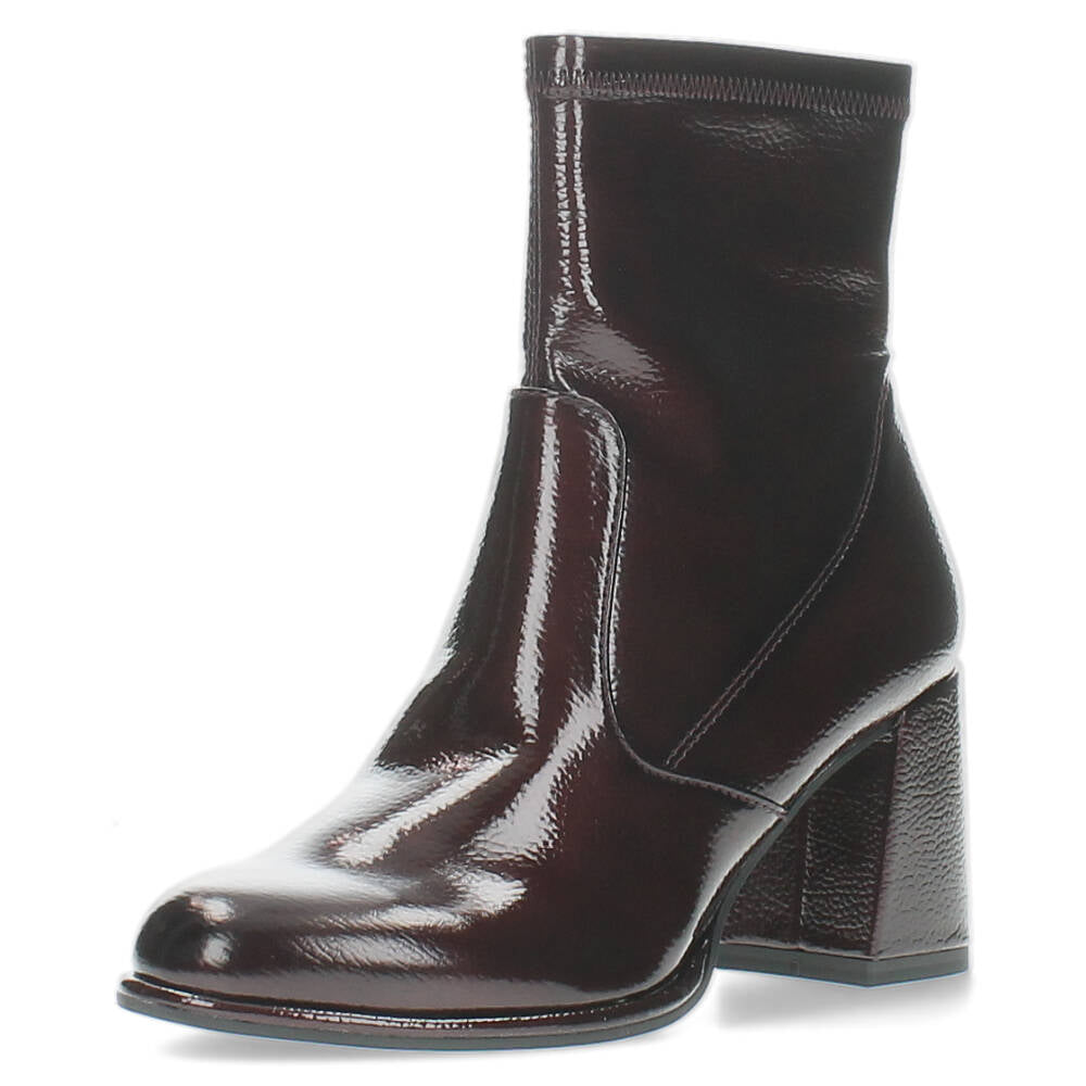 Burgundy enkellaarzen