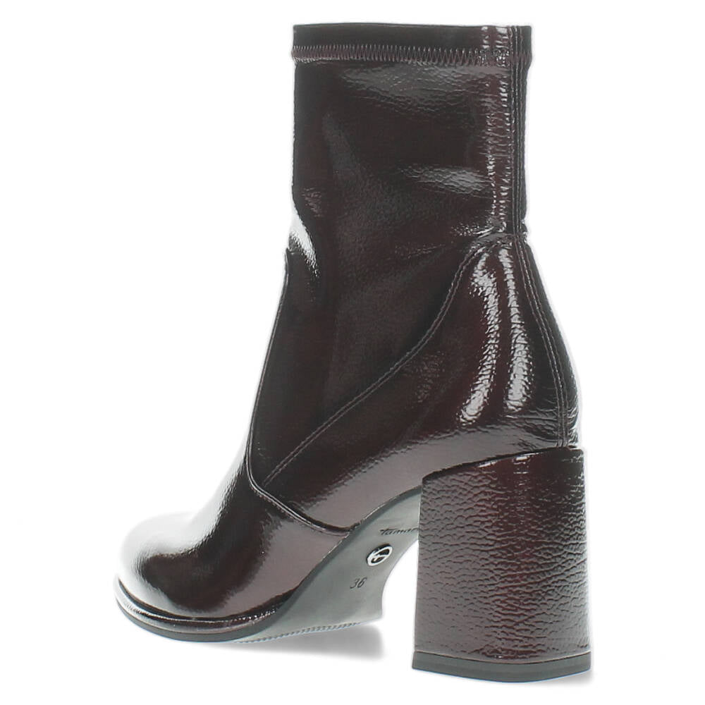 Burgundy enkellaarzen