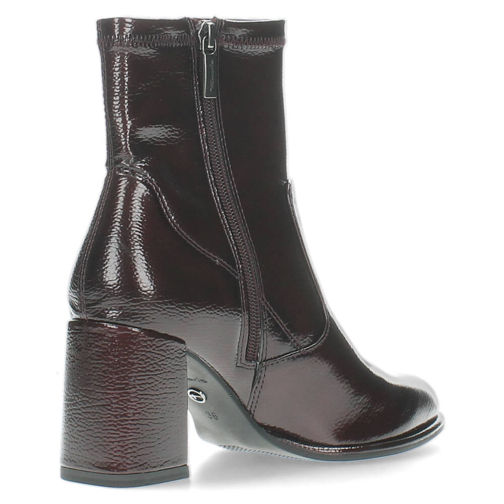 Burgundy enkellaarzen