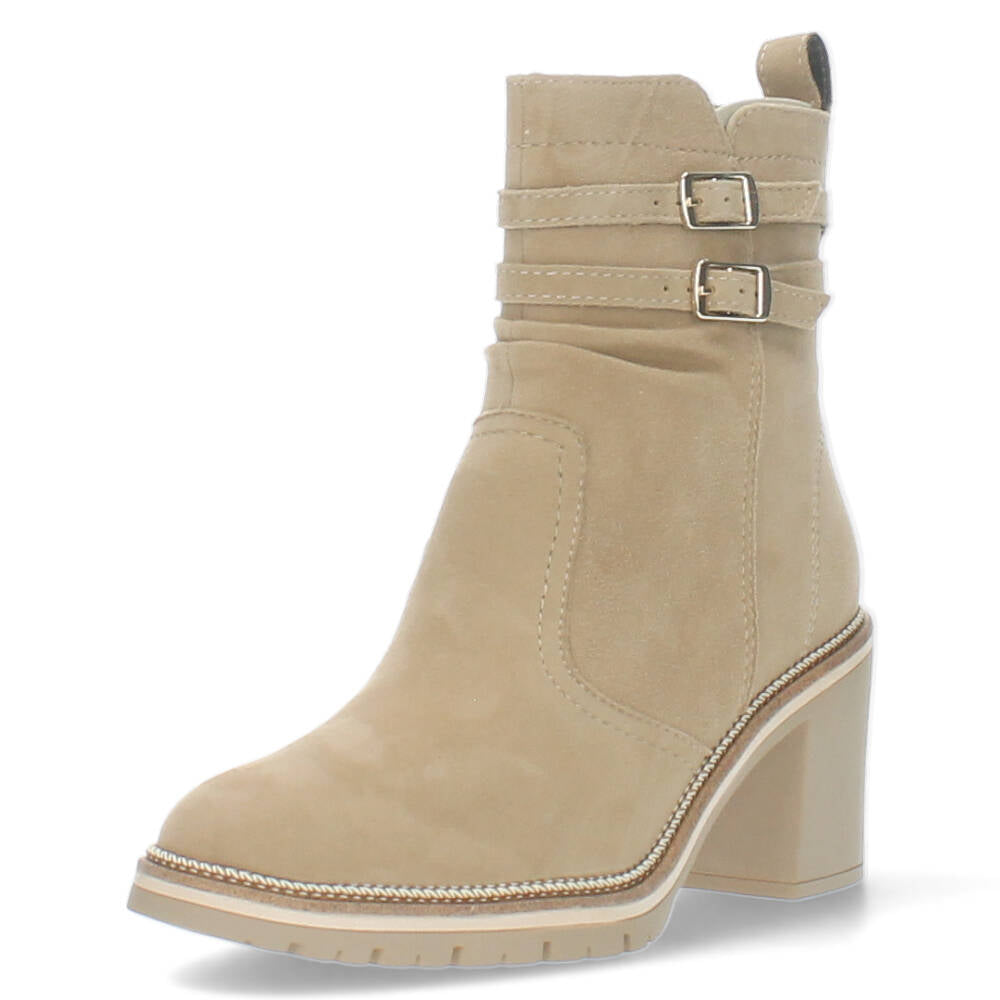 Beige enkellaarzen