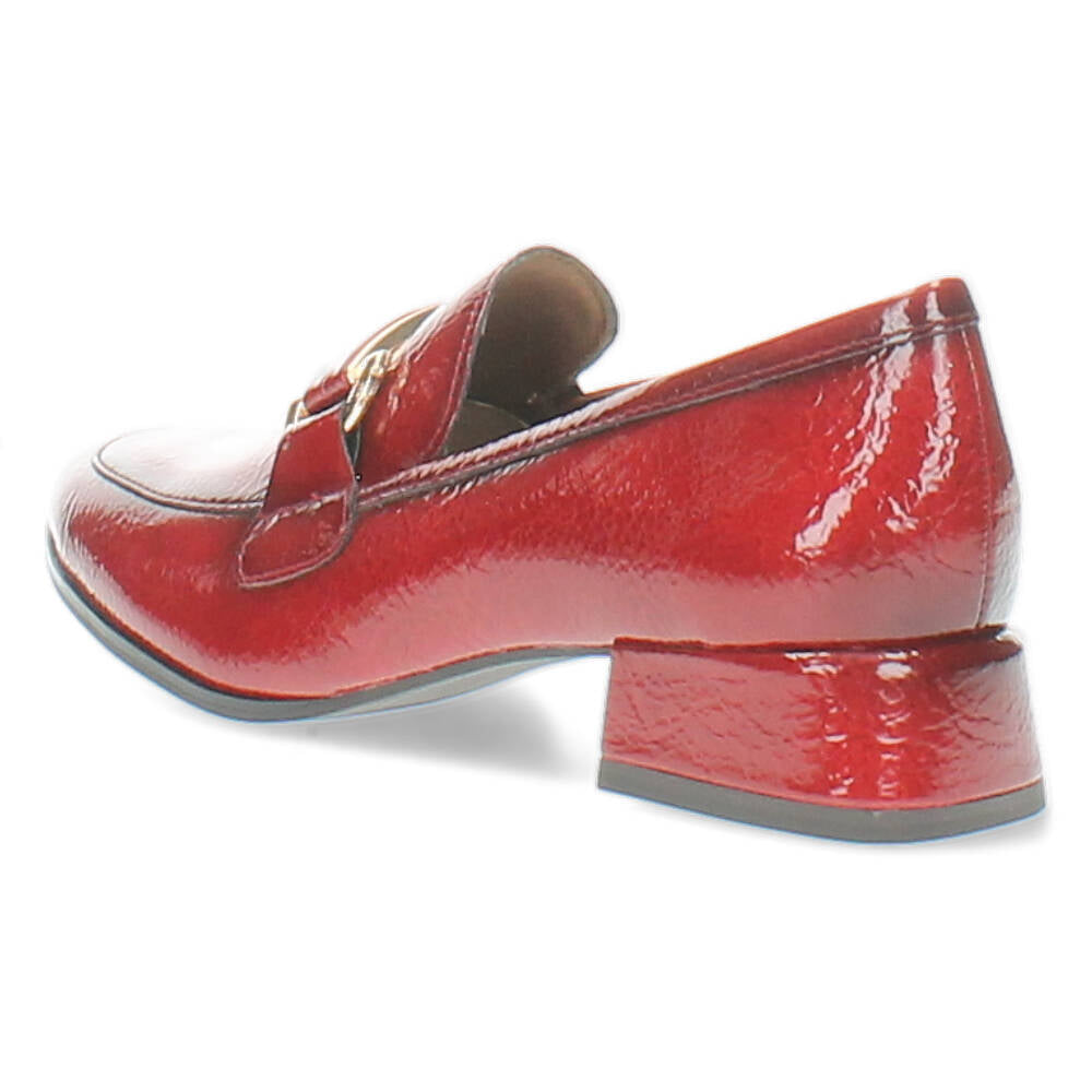 Rode mocassins op hak