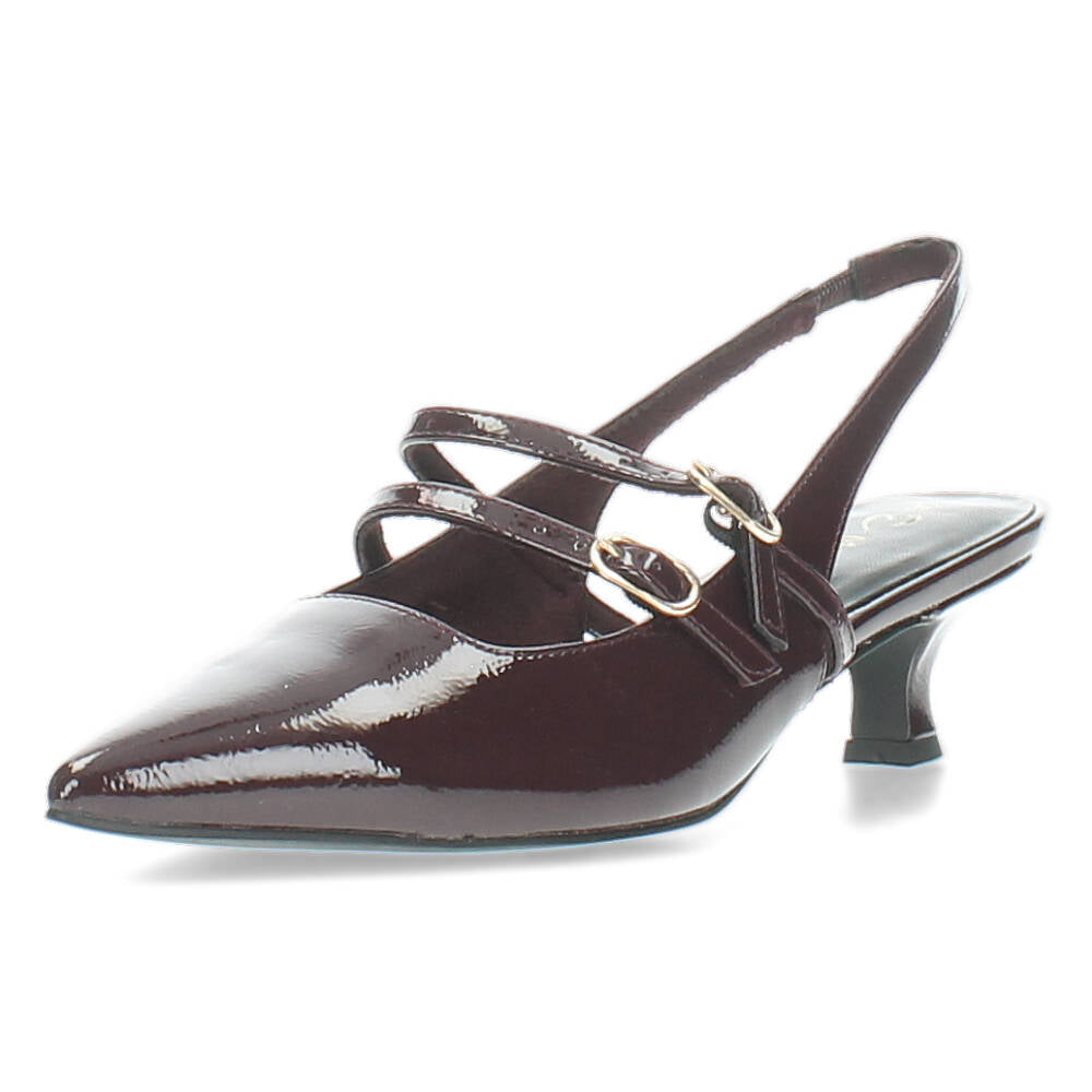 Burgundy slingbacks