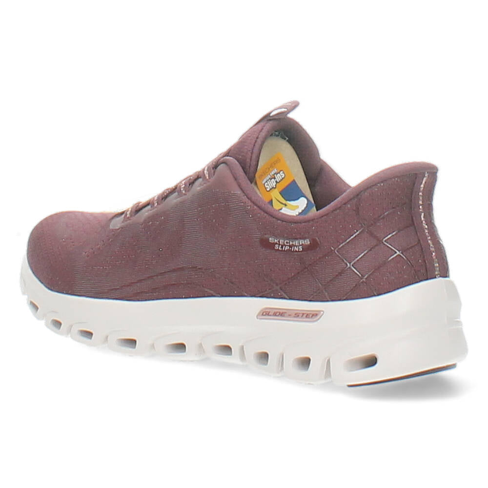 Burgundy slip-ons