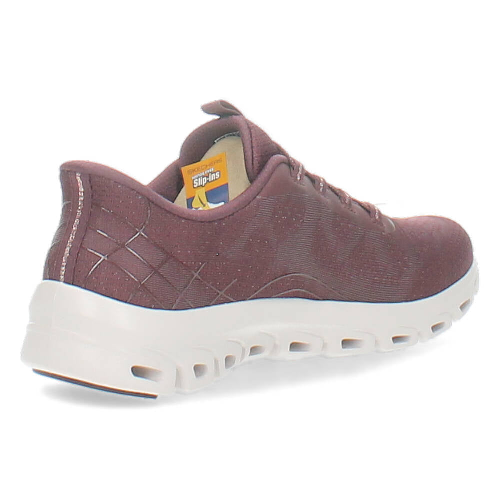 Burgundy slip-ons