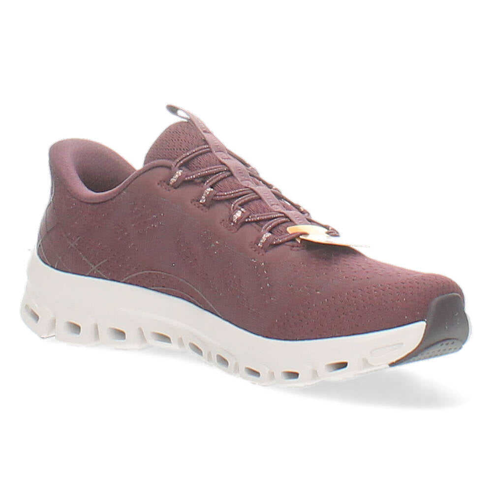 Burgundy slip-ons