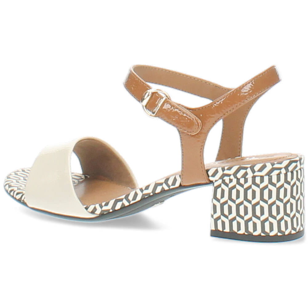 beige/cognac sandaal