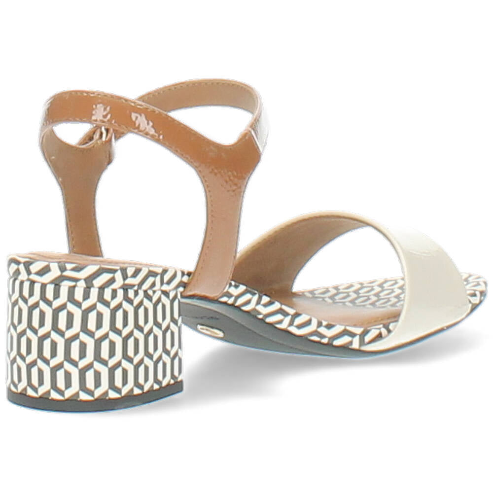 beige/cognac sandaal