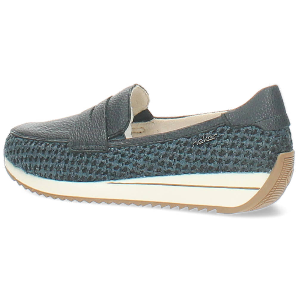 blauwe mocassin