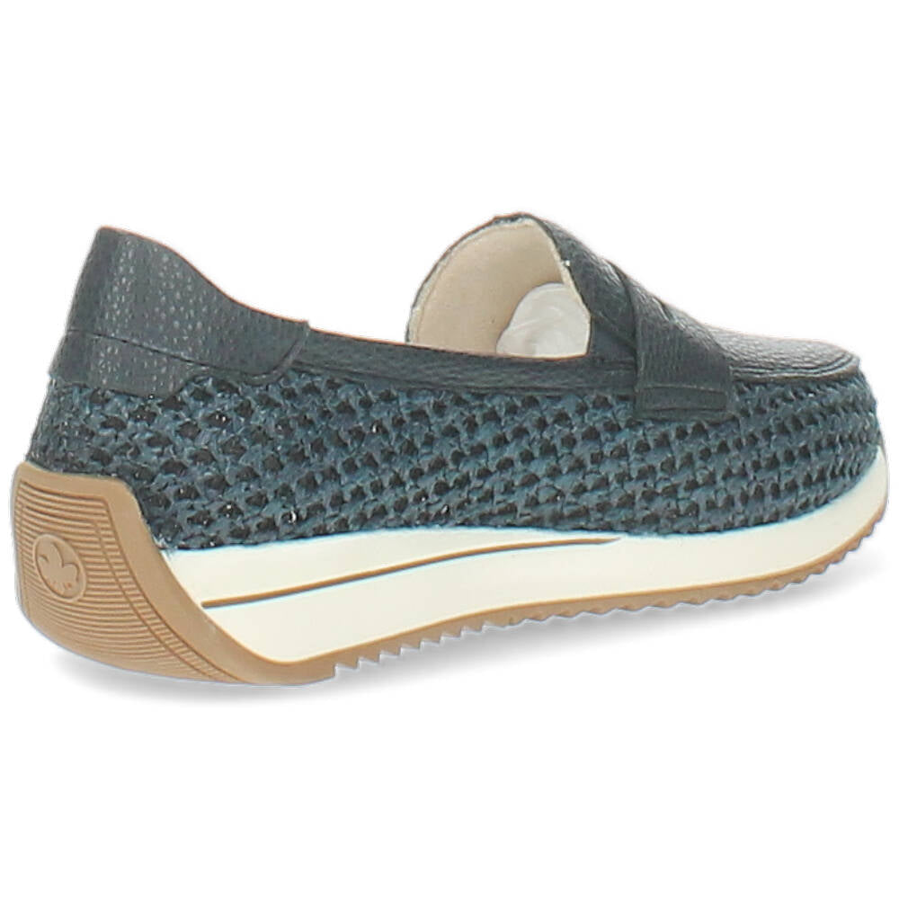 blauwe mocassin