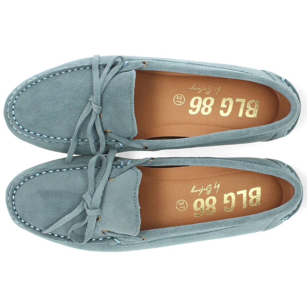 blauwe mocassin