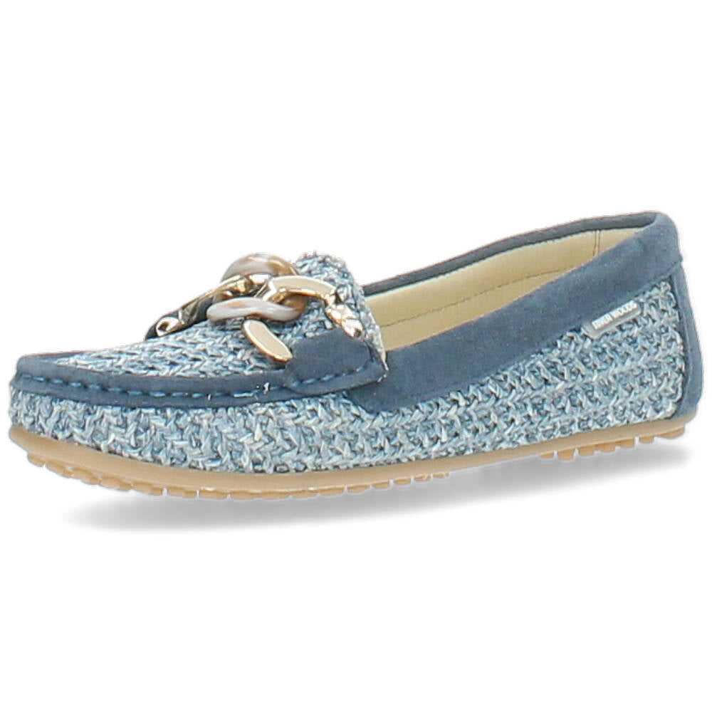 blauwe mocassin