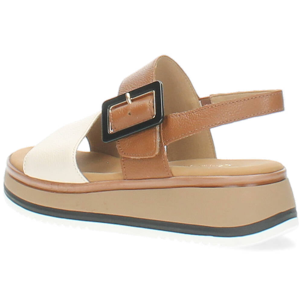 beige/cognac sandaal