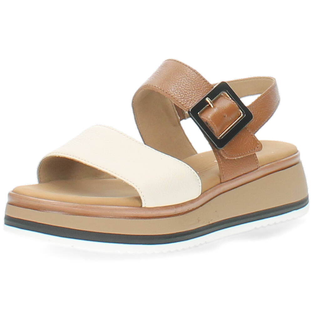 beige/cognac sandaal