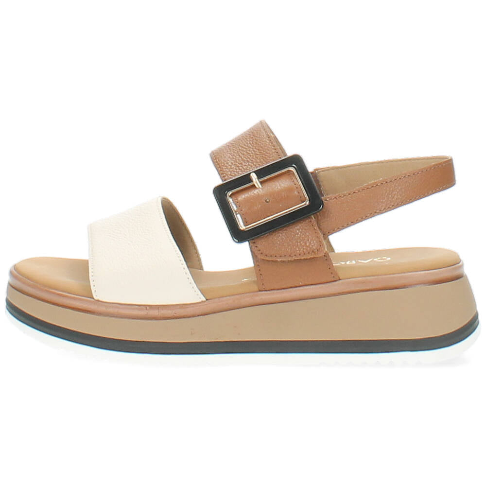 beige/cognac sandaal