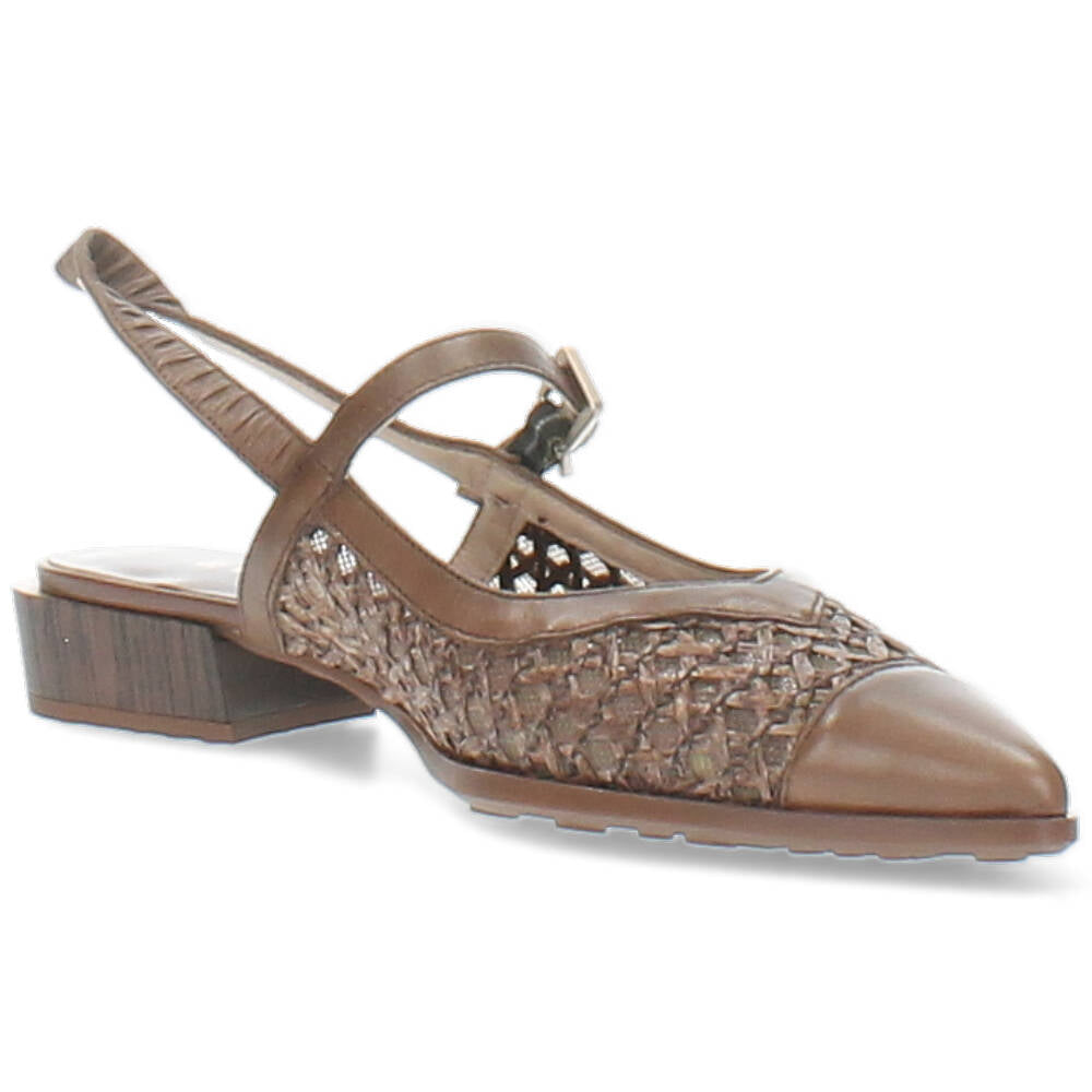 bruine slingback