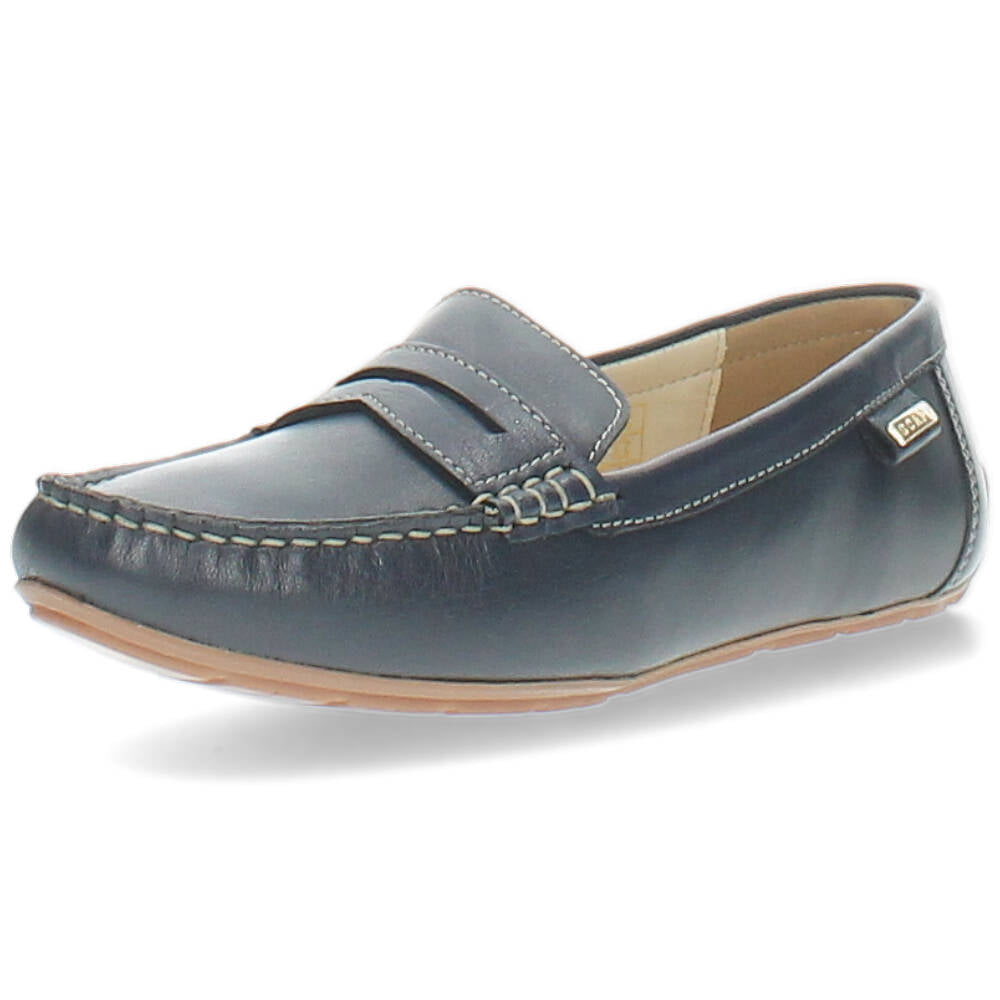 blauwe mocassin