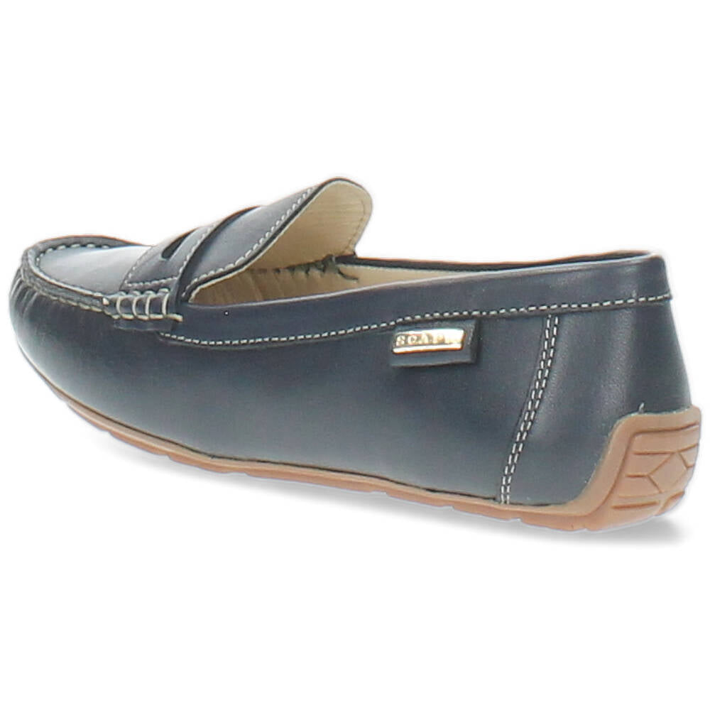 blauwe mocassin
