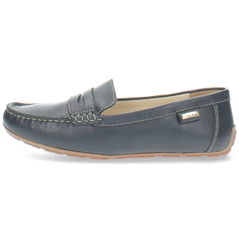blauwe mocassin
