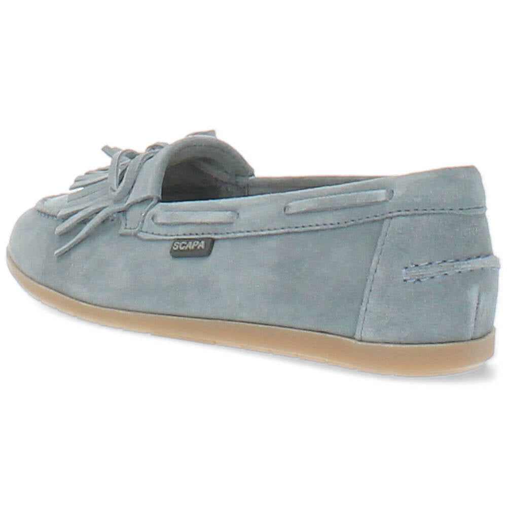 blauwe bootschoen