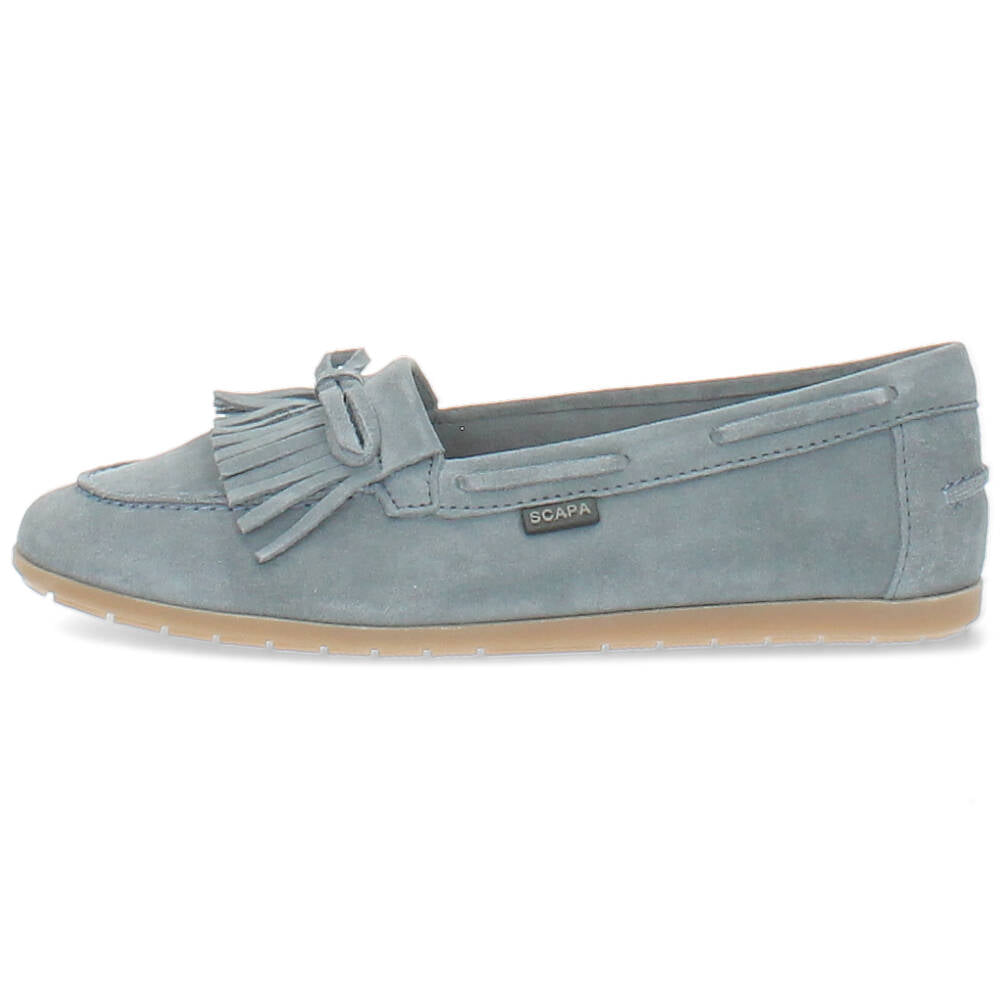 blauwe bootschoen