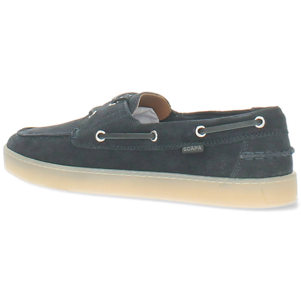 blauwe bootschoen