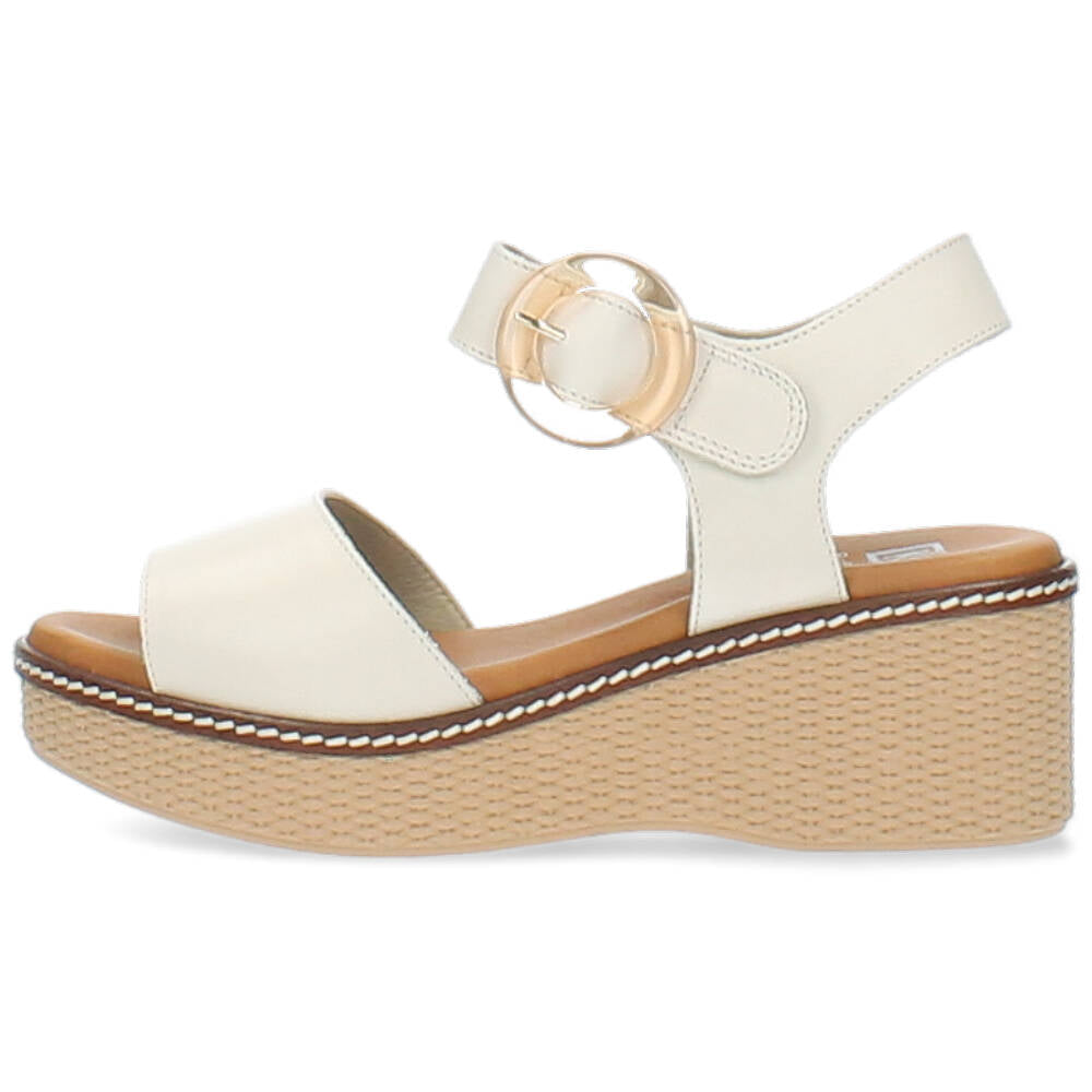 beige sandaal op sleehak