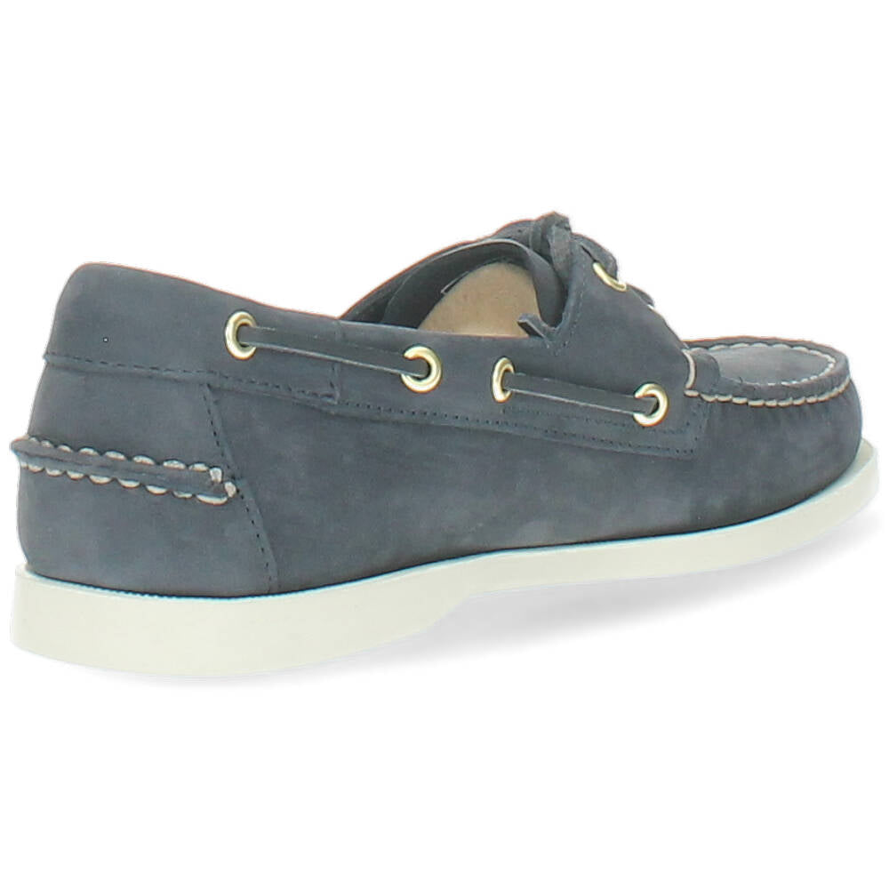 blauwe bootschoen
