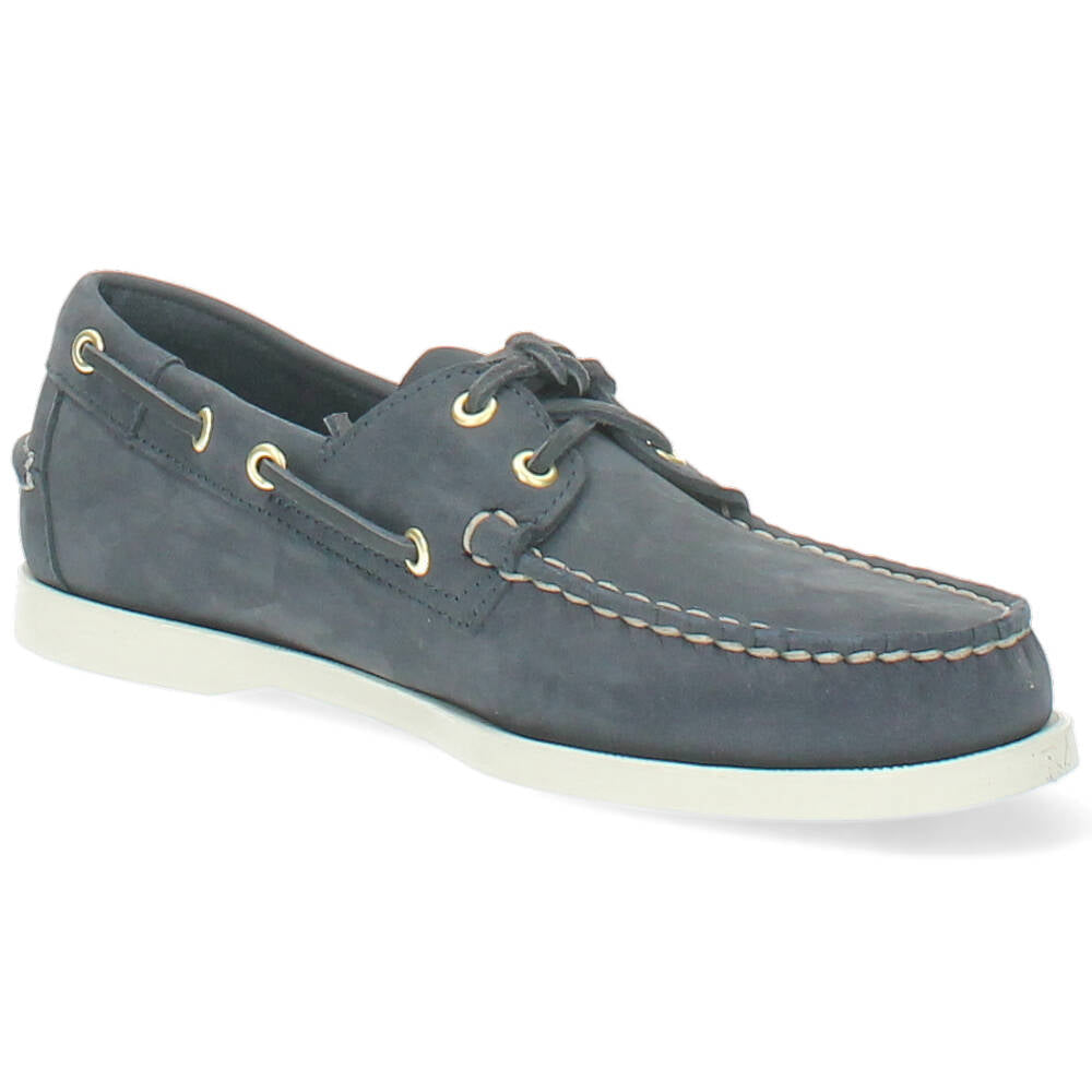 blauwe bootschoen