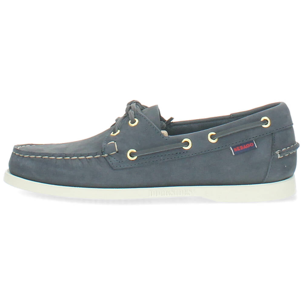 blauwe bootschoen